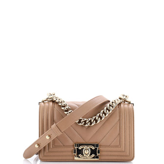 Chanel Boy Flap Bag Chevron Caviar Small