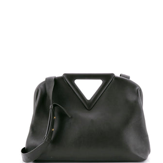 Point Shoulder Bag Leather Medium