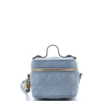 Christian Dior Lady Dior Vanity Case Cannage Quilt Lambskin Micro