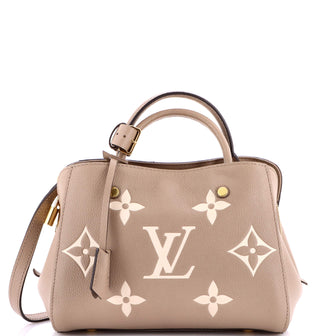 Louis Vuitton Montaigne Handbag Bicolor Monogram Empreinte Giant BB