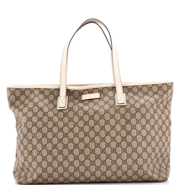 Gucci Plus Tote GG Coated Canvas with Leather Large