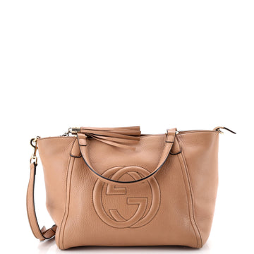 Gucci Soho Convertible Top Handle Bag Leather Small