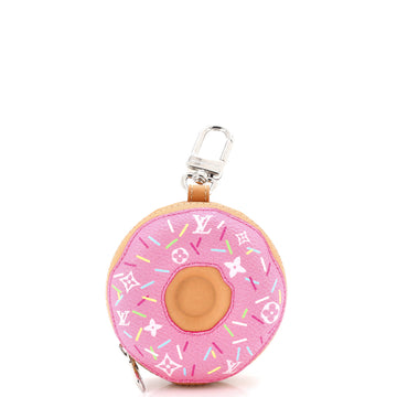 Louis Vuitton LV Donut Bag Charm Printed Leather and Monogram Canvas