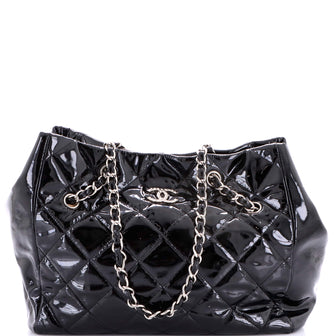 Chanel Cells Tote Quilted Patent Large