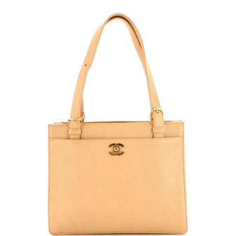 Chanel Vintage CC Lock Tote Caviar Medium