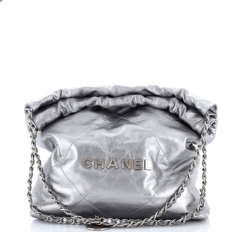 Chanel 22 Chain Hobo Quilted Calfskin Small