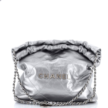 Chanel 22 Chain Hobo Quilted Calfskin Small