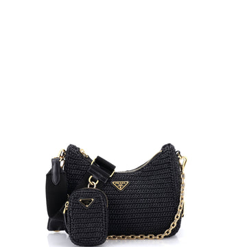 Prada Re-Edition 2005 Shoulder Bag Raffia Small