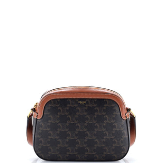 Celine Camera Bag Triomphe Coated Canvas Small