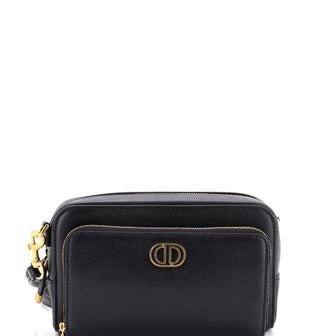 Christian Dior Caro Double Pouch Crossbody Bag Leather