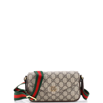 Gucci Ophidia Envelope Flap Shoulder Bag GG Coated Canvas Mini