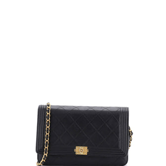 Chanel Boy Wallet on Chain Quilted Lambskin