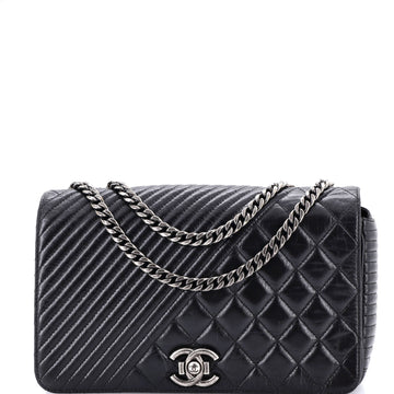 Chanel Coco Boy Flap Bag Quilted Aged Calfskin Medium