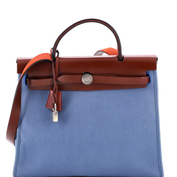Hermes Herbag Zip Leather and Toile 31