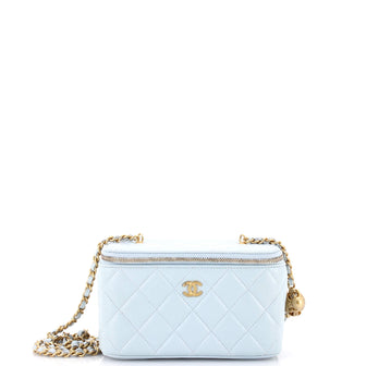 Chanel Pearl Crush Vanity Case with Chain Quilted Lambskin Small