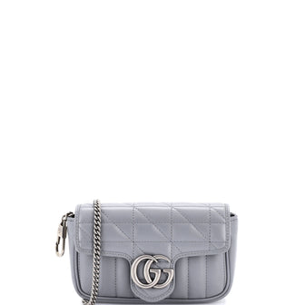 Gucci GG Marmont Flap Bag Mixed Matelasse Leather Super Mini