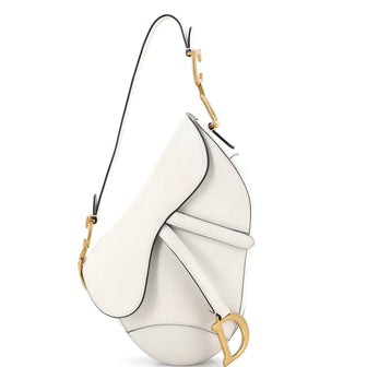 Christian Dior Saddle Handbag Leather Medium