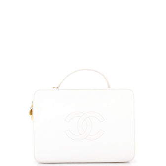 Chanel Vintage Timeless Zip Around Vanity Case Caviar Medium