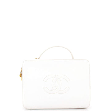 Chanel Vintage Timeless Zip Around Vanity Case Caviar Medium