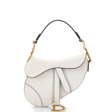 Christian Dior Saddle Handbag Leather Mini