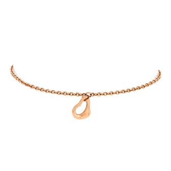 Tiffany & Co. Elsa Peretti Open Heart Charm Bracelet 18K Rose Gold