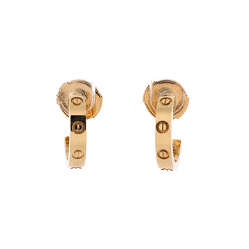 Cartier Love Hoop Earrings 18K Yellow Gold Small