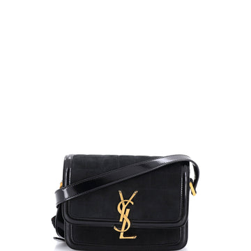 Saint Laurent Solferino Bag Quilted Suede Small