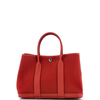 Hermes Garden Party Tote Toile and Leather 30