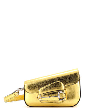 Gucci Horsebit 1955 Asymmetric Shoulder Bag Leather Mini
