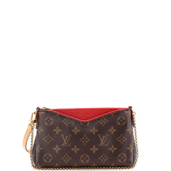 Louis Vuitton Pallas Clutch Monogram Canvas with Leather