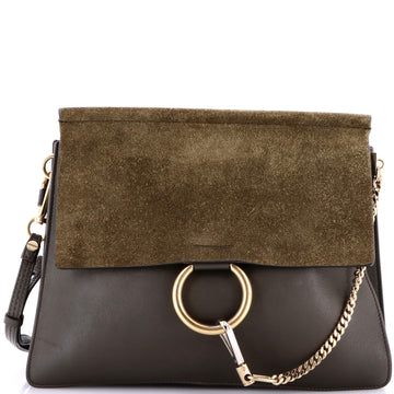 Chloe Faye Shoulder Bag Leather and Suede Medium