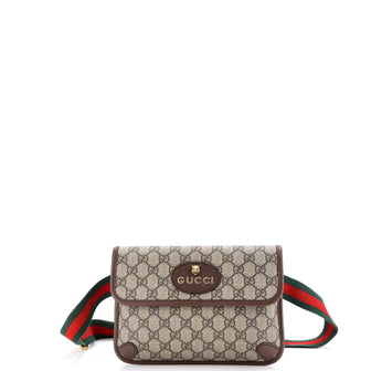 Gucci Neo Vintage Flap Belt Bag GG Coated Canvas