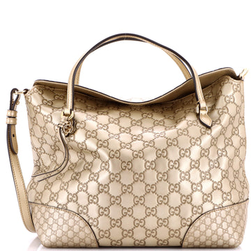 Gucci Bree Convertible Top Handle Bag Guccissima Leather Medium