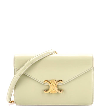 Celine Margo Triomphe Wallet on Chain Leather