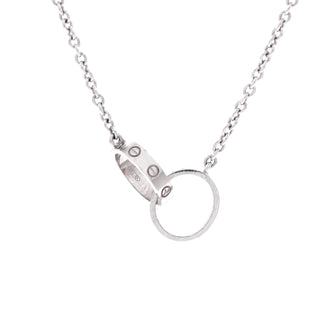 Cartier Love Interlocking Necklace 18K White Gold