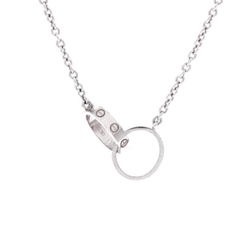 Cartier Love Interlocking Necklace 18K White Gold