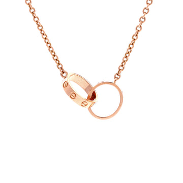 Cartier Love Interlocking Necklace 18K Rose Gold