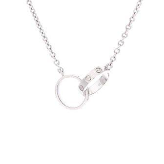 Cartier Love Interlocking Necklace 18K White Gold