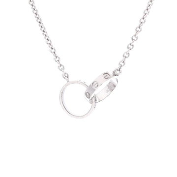 Cartier Love Interlocking Necklace 18K White Gold