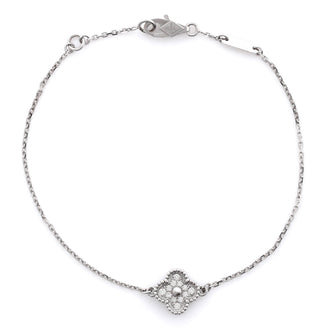 Van Cleef & Arpels Sweet Alhambra Bracelet 18K White Gold and Diamonds