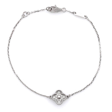 Van Cleef & Arpels Sweet Alhambra Bracelet 18K White Gold and Diamonds