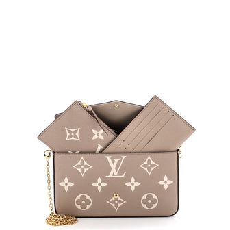 Louis Vuitton Felicie Pochette Bicolor Monogram Empreinte Giant