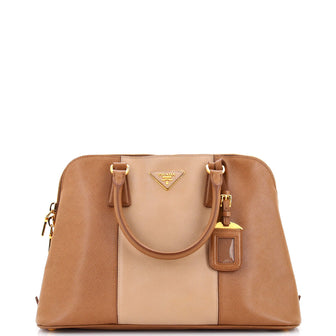 Prada Bicolor Promenade Bag Saffiano Leather Medium