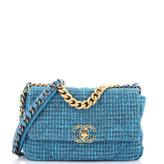Chanel 19 Flap Bag Quilted Tweed Medium