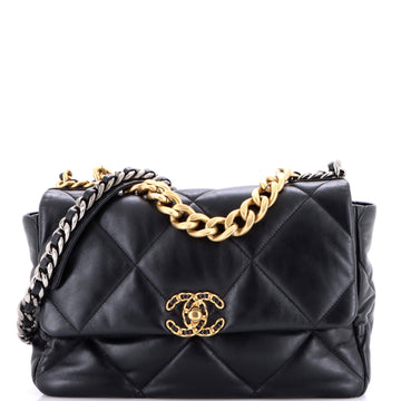 Chanel 19 Flap Bag Quilted Leather Large