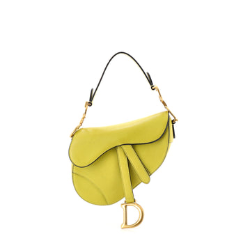 Christian Dior Saddle Handbag Leather Mini