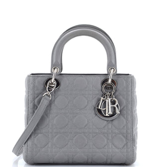 Christian Dior Lady Dior Bag Cannage Quilt Grained Calfskin Medium
