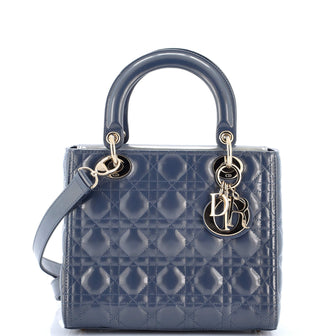 Christian Dior Lady Dior NM Bag Cannage Quilt Patent Medium