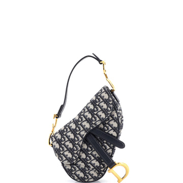 Christian Dior Saddle Handbag Oblique Canvas Mini