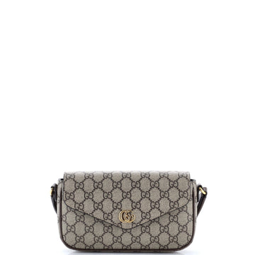 Gucci Ophidia Envelope Flap Shoulder Bag GG Coated Canvas Mini